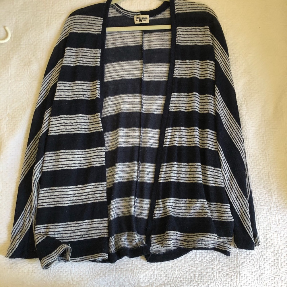 SMYM Striped Sweater Cardigan